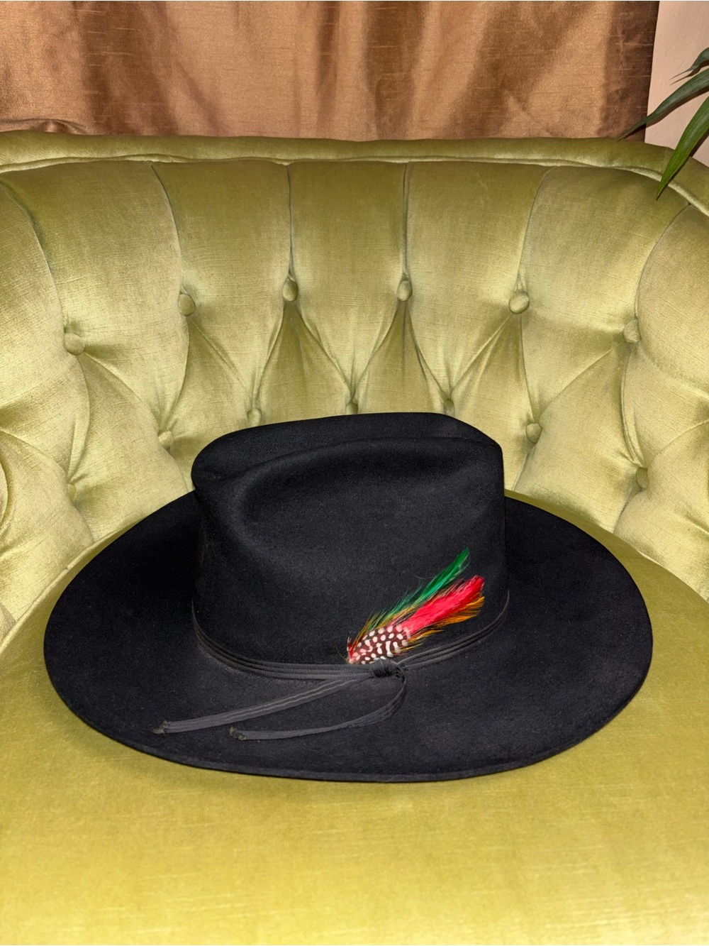 Vintage Resistol Black Cowboy Hat 7 1/4 XDOUBLEX Beaver